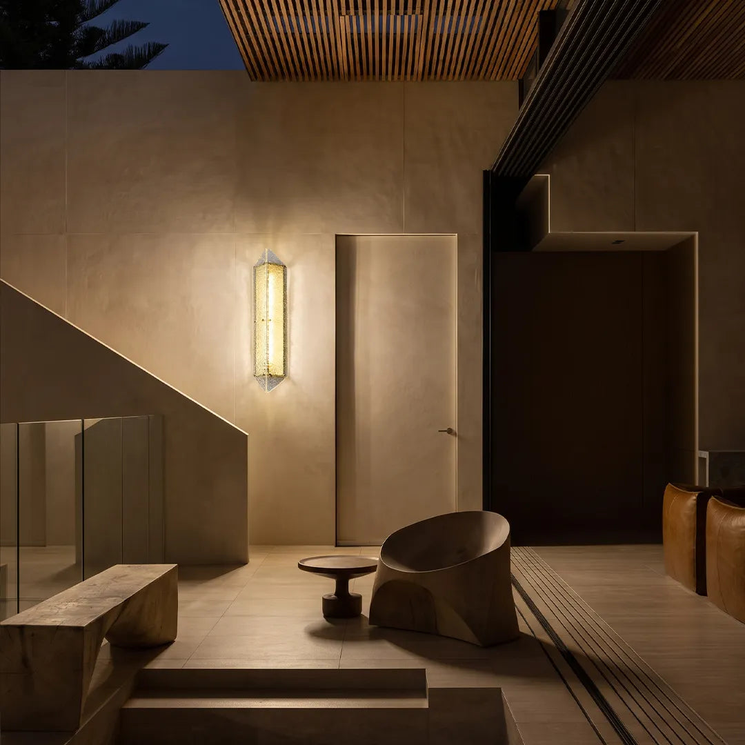 Gold Outdoor Wall Lights Luxury Waterproof LED Art Light
