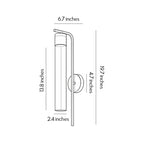 Modern Outdoor Wall Light Waterproof Linear Glass LED Light