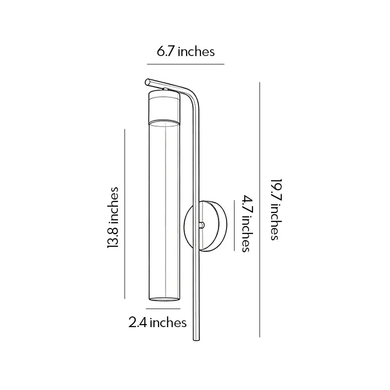 Modern Outdoor Wall Light Waterproof Linear Glass LED Light
