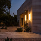 Silver Outdoor Wall Lights Modern Waterproof Glass LED Light