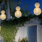 Modern Rattan Pendant Light Country Woven Gourd Hanging Ceiling Light