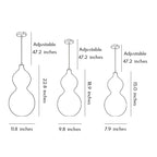 Modern Rattan Pendant Light Country Woven Gourd Hanging Ceiling Light
