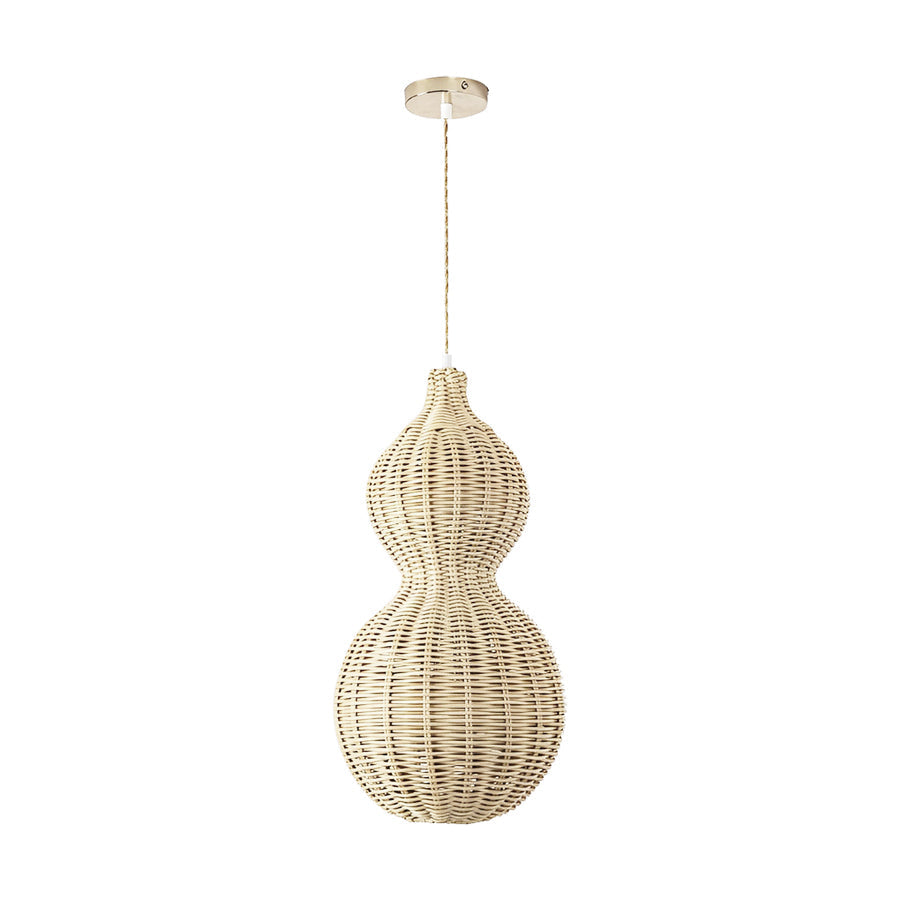 Modern Rattan Pendant Light Country Woven Gourd Hanging Ceiling Light