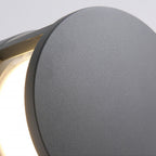 [Open-Box]Modern Round Outdoor Post Light Double-Layered Lampshade Light