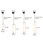 Modern Round String Vertical Balls Pendant Lamp Dimmable LED Chandelier
