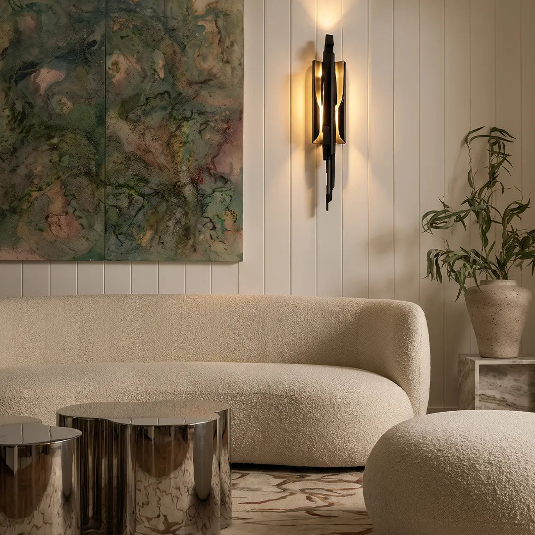 Modern Sculptural Wall Sconce Luxury Brass Decorative Light
