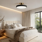 Modern Semi Flush Mount Ceiling Lights Thick Round LED Metal Light