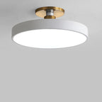 Modern Semi Flush Mount Ceiling Lights Thick Round LED Metal Light