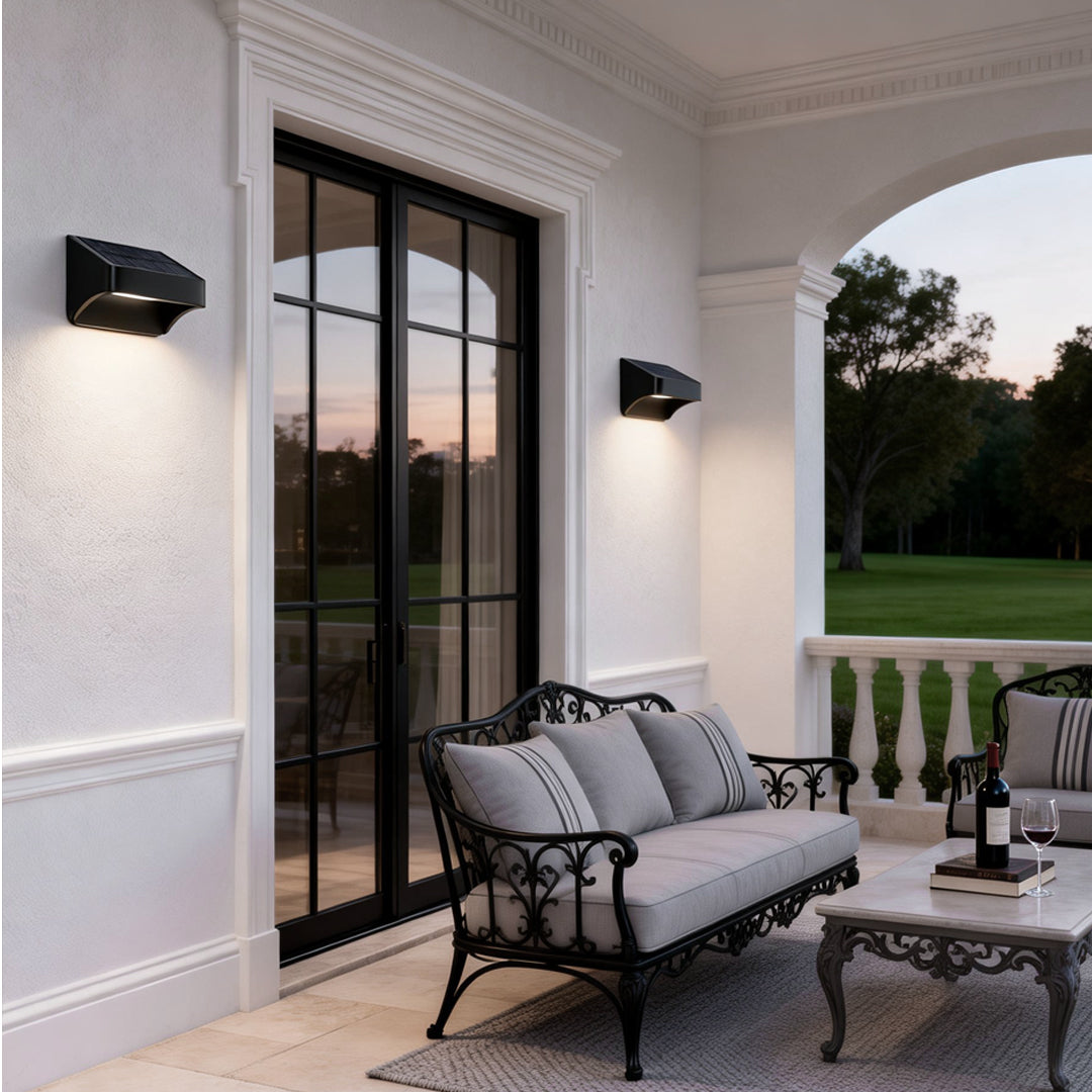 4 PCS Solar Outdoor Wall Lights Dusk to Dawn Waterproof Ambient Light