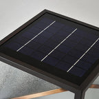 Black Outdoor Pillar Lights Modern Square Copper Waterproof Light