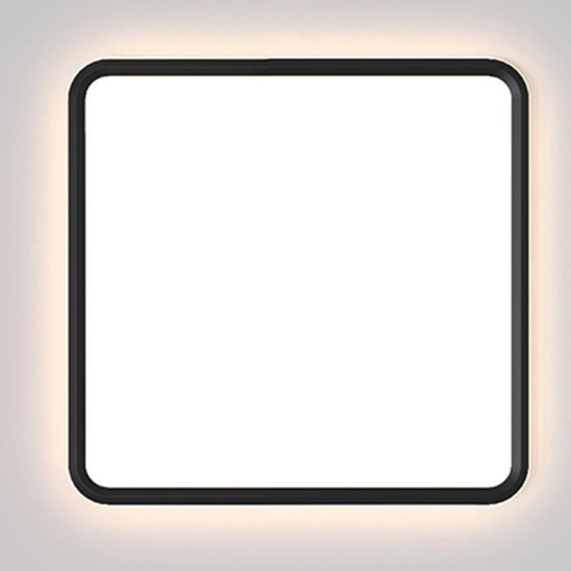 Modern Square LED Ceiling Light Minimalist Black-Framed Light