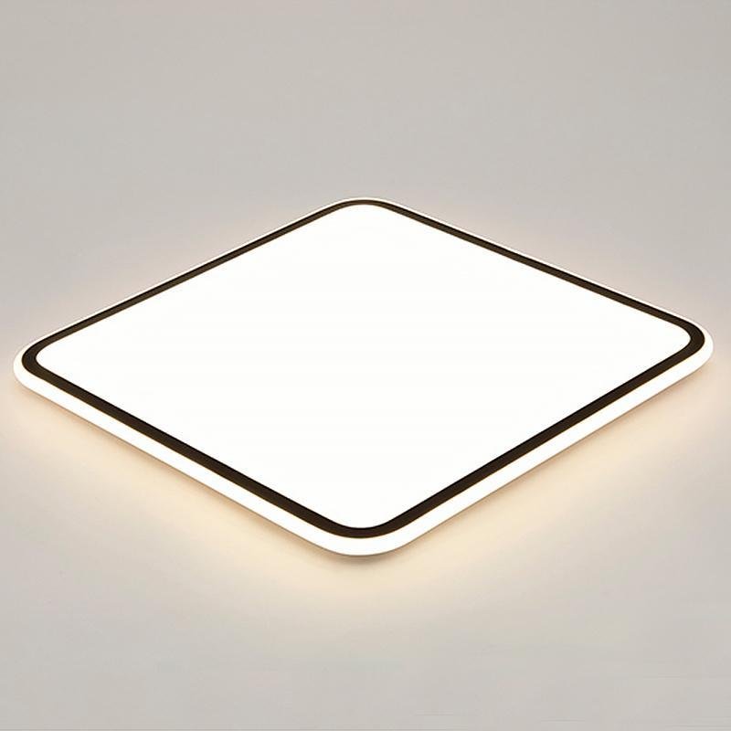 Modern Square LED Ceiling Light Minimalist Black-Framed Light