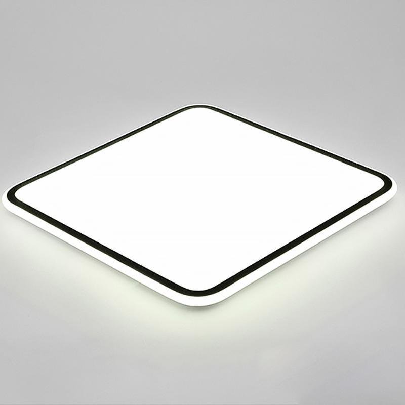 Modern Square LED Ceiling Light Minimalist Black-Framed Light