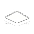 Modern Square LED Ceiling Light Minimalist Black-Framed Light