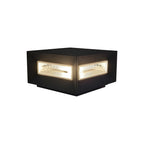 Square Pillar Lights Modern Creative Cube LED Solar Fence Post Light