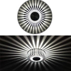 Modern Sunburst Ceiling Fixture Embedded LED Metal Light