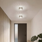 Modern Sunburst Ceiling Fixture Embedded LED Metal Light