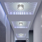 Modern Sunburst Ceiling Fixture Embedded LED Metal Light