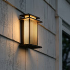 Modern Vertical Wall Sconce Ribbed Glass Outdoor Light
