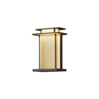 Modern Vertical Wall Sconce Ribbed Glass Outdoor Light