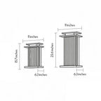 Modern Vertical Wall Sconce Ribbed Glass Outdoor Light