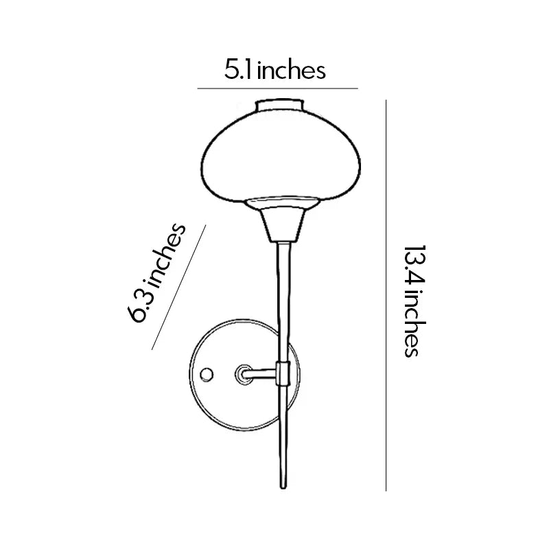 Modern Wall Light Fixture Torch Glass Ambient Wall Sconce