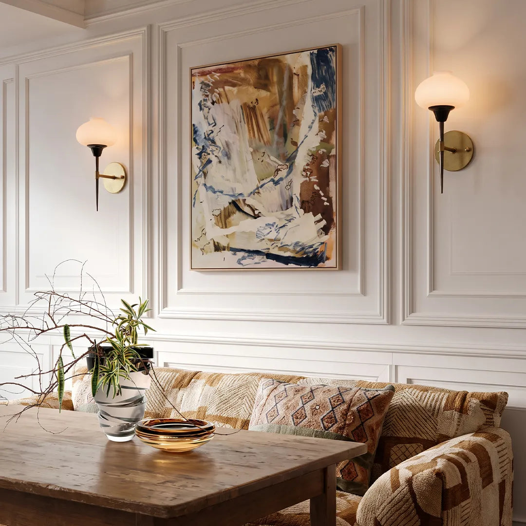 Modern Wall Light Fixture Torch Glass Ambient Wall Sconce
