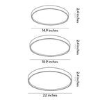 Moon Ceiling Light Black Circular LED Modern Light