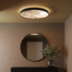 Moon Ceiling Light Black Circular LED Modern Light