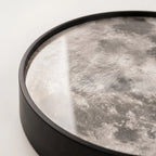 Moon Ceiling Light Black Circular LED Modern Light