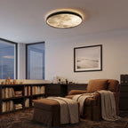 Moon Ceiling Light Black Circular LED Modern Light
