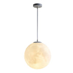 Moon Globe Pendant Light Crescent Creative White Ceiling Light