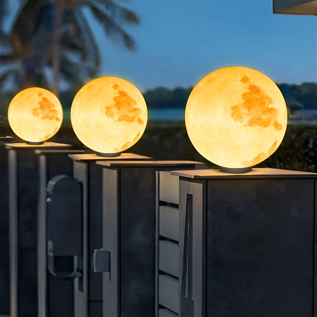 [Open-Box] Moon Waterproof LED Modern Solar Post Caps Lights Pillar Light