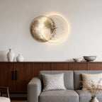 Moon Wall Clock Light Modern USB Charging LED Light