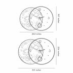Moon Wall Clock Light Modern USB Charging LED Light