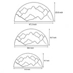 Mountain LED Wall Light Half‑circle Landscape LED Art Panel Lamp