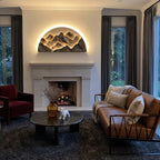 Mountain LED Wall Light Half‑circle Landscape LED Art Panel Lamp