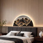 Mountain LED Wall Light Half‑circle Landscape LED Art Panel Lamp
