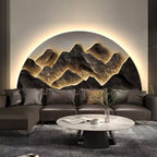 Mountain LED Wall Light Half‑circle Landscape LED Art Panel Lamp