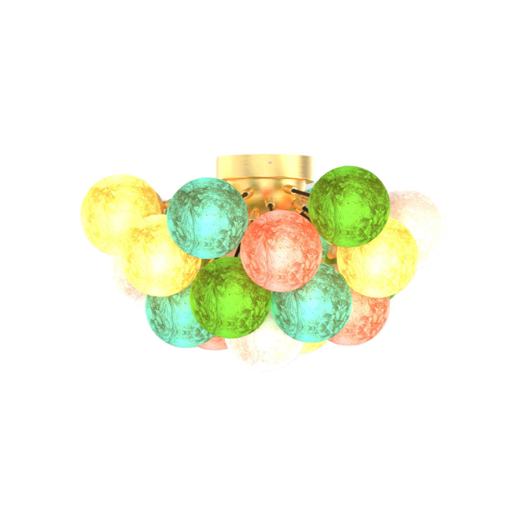 Stained Glass Flush Mount Light Modern LED Creative Ceiling Light