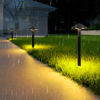 Metal Pathway Lights Stylish Industrial Umbrella Shape Lawn Lights