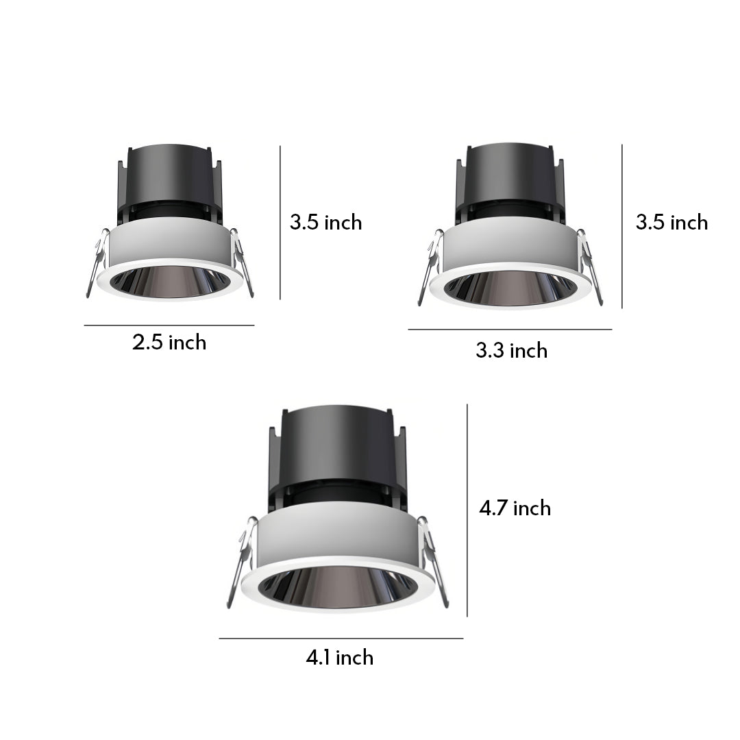 2 PCS LED Indoor Ceiling Spotlights Deep Anti-Glare Light
