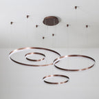 Circle Aluminum Large Chandeliers for High Ceilings Living Room Ceiling Lights