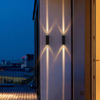 Narrow Beam Wall Sconce Modern Dual-Beam Waterproof Outdoor Light