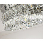 Overlapping Circles Crystal Stainless Steel Flush Mount LED Lights Ceiling Lights
