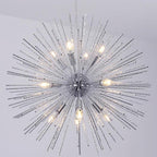 Geometric Starburst Chandeliers for Dining Room