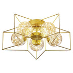 5 Light 5-pointed Star Design LED Modern Flush Mount Ceiling Lighting
