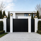 Driveway Pillar Solar Lights Modern Outdoor Gate Lighting