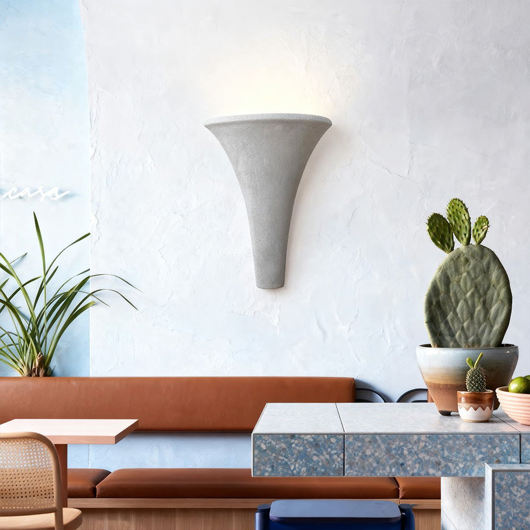 Night Wall Light Cement Up Lighting Minimalist Cement Body Lamp