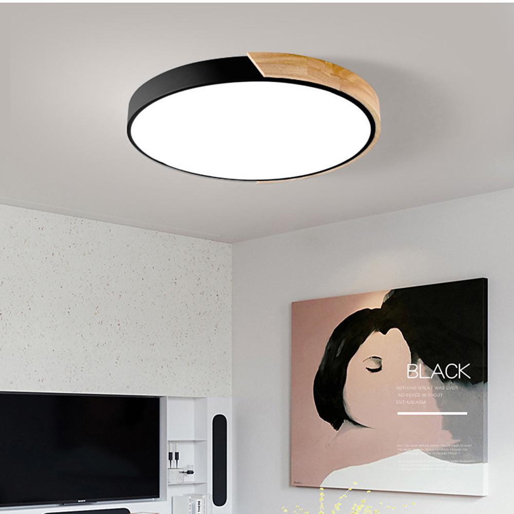 LED Wood Nordic Ceiling Lights Flush Mount Lighting Ceiling Lamp